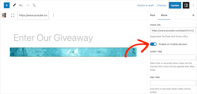 Showing a YouTube background on mobile devices Showing a YouTube background on mobile devices