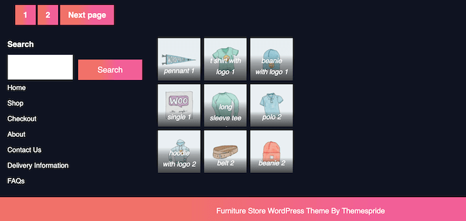 An example of widgets, arranged into multiple columns An example of widgets, arranged into multiple columns