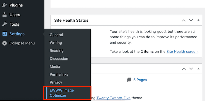 EWWW IO Settings EWWW IO Settings