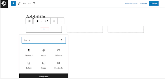 Adding a gallery to a column on your WordPress website or blog Adding a gallery to a column on your WordPress website or blog