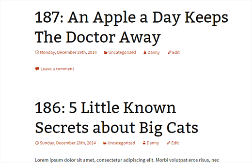 Títulos de posts numerados no WordPress Títulos de posts numerados no WordPress
