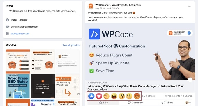 Facebook、いいね！ボタンで投稿にリアクションできるように