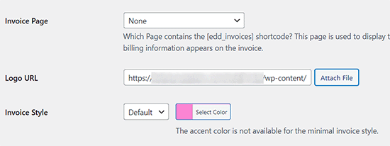 Added invoice color and logo Added invoice color and logo