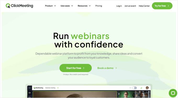 ClickMeeting webinar software 