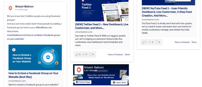 Anpassad Facebook-flöde Anpassad Facebook-flöde