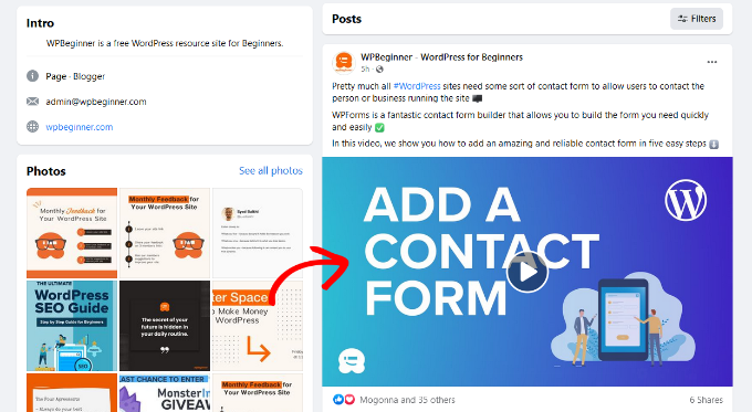 Open Graph-bild i Facebook-flödet Open graph-data i Facebook