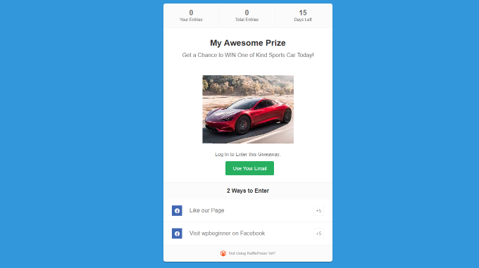 Kör en utlottning för att få fler gillamarkeringar Kör en utlottning för att få fler gillamarkeringar