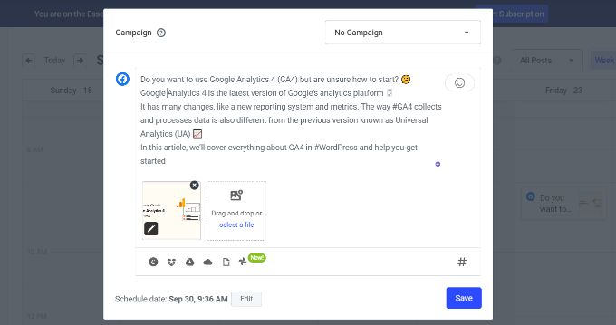 Schemalägg Facebook-inlägg Schemalägg Facebook-inlägg
