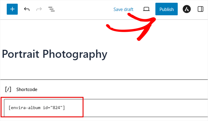 publish envira album publish envira album