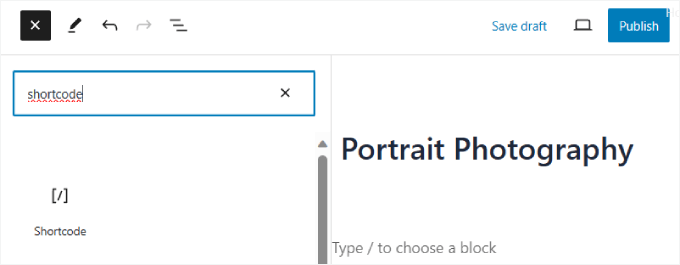 shortcode block shortcode block