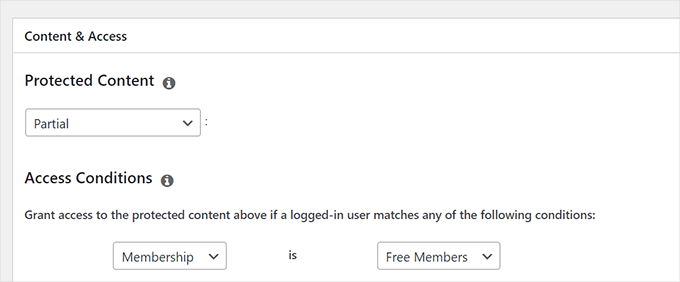 Protéger du contenu partiel
