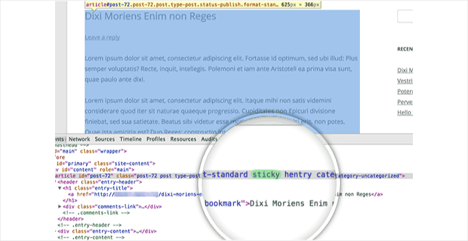 固定投稿クラス