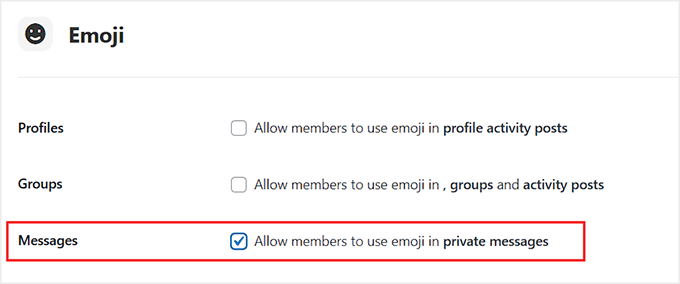 Zezwól użytkownikom na dodawanie emotikonów w BuddyBoss