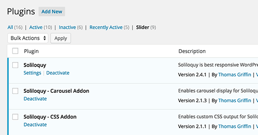 Strona grupy wtyczek