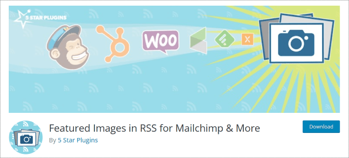 Immagini in evidenza in RSS per Mailchimp e altro