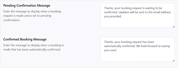 Type messages to be sent to users in Five Star Restaurant Reservations Type messages to be sent to users in Five Star Restaurant Reservations