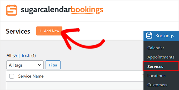 Add new service in Sugar Calendar Bookings Add new service in Sugar Calendar Bookings