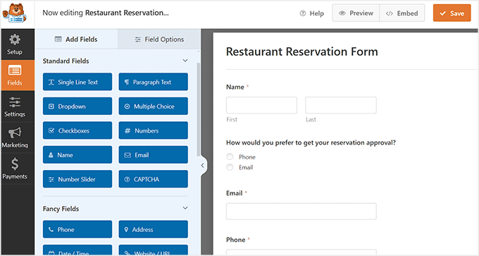 Add, remove, or rearrange fields in the form Add, remove, or rearrange fields in the form