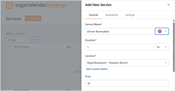 Add service name and location in Sugar Calendar Bookings Add service name and location in Sugar Calendar Bookings