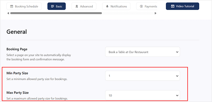 Choose a booking page in Five Star Restaurant Reservations Choose a booking page in Five Star Restaurant Reservations