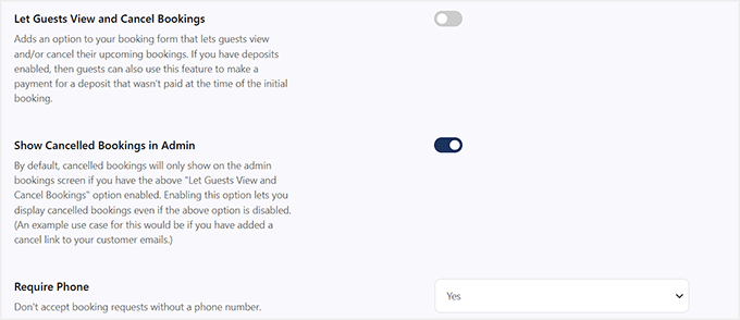 Choose if guests can view and cancel their bookings in Five Star Restaurant Reservations Choose if guests can view and cancel their bookings in Five Star Restaurant Reservations