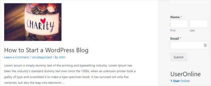 Real time users preview in sidebar Real time users preview in sidebar