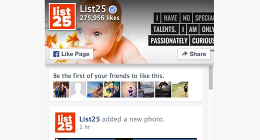 Anteprima di un embed del plugin Pagina di Facebook