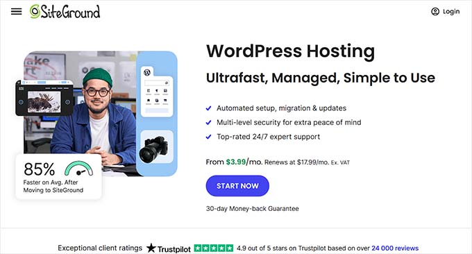SiteGround managed hosting