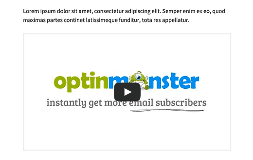 Un video încorporat prin iframe cu o bordură în jurul său