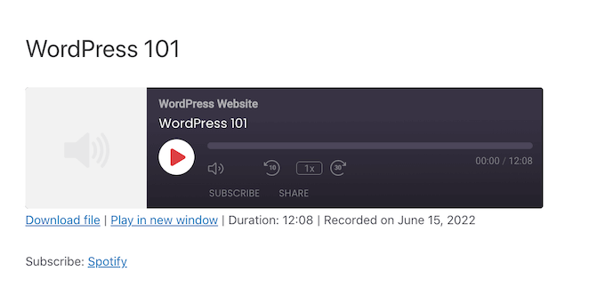 The Seriously Simple Podcasting audio player for WordPress The Seriously Simple Podcasting audio player for WordPress