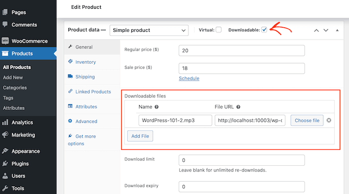 Adding audio to a WooCommerce product Adding audio to a WooCommerce product
