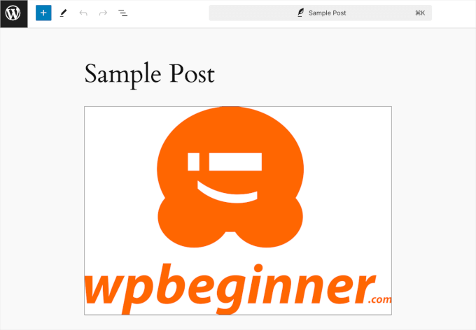 WordPress blok düzenleyicisinde kenarlıklı resim