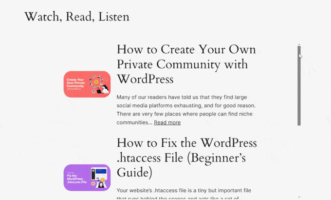 Example of a scrollbar made with CSS Example of a scrollbar made with CSS