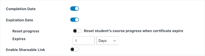 Editing certificate expiration Editing certificate expiration
