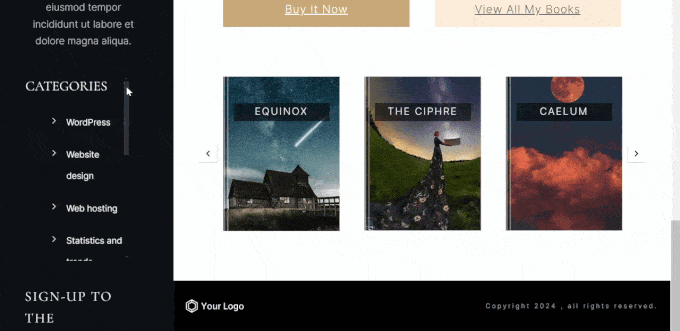 scrollbar-thrive-example Thrive Architect's custom scrollbar example