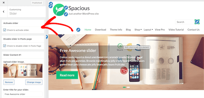 Exempel på inbyggd WordPress-bildspel Exempel på inbyggd WordPress-bildspel