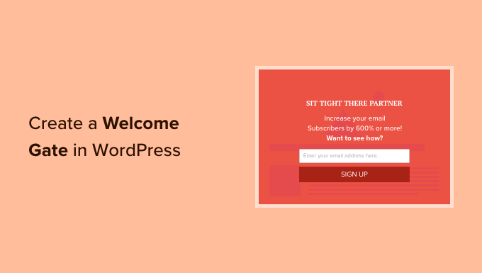 How to create a welcome gate in WordPress How to create a welcome gate in WordPress