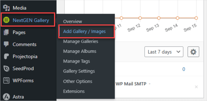 Adicionar imagens à galeria Adicionar imagens à galeria