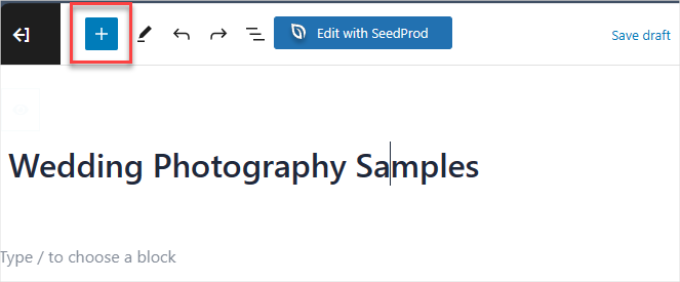 Ícone de inserção de bloco + Ícone de inserção de bloco +