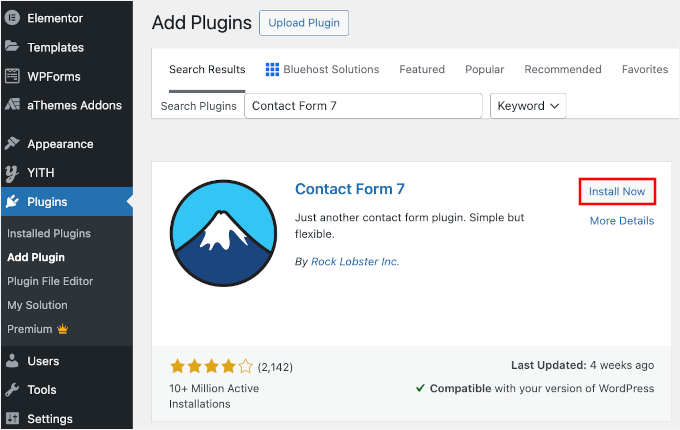 Contact Form 7 installieren