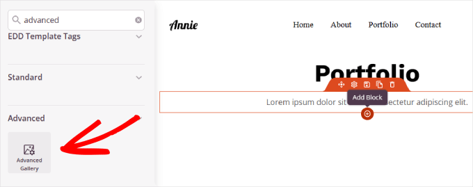 Bloco de galeria avançada no Seedprod Bloco de galeria avançada no Seedprod