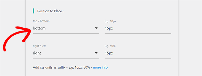 Seleziona la posizione della tua casella di chat
