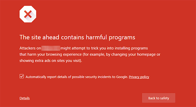 This site contains harmful programs error in Google Chrome This site contains harmful programs error in Google Chrome