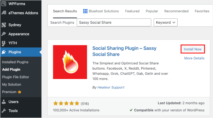 Installing Sassy Social Share in WordPress Installing Sassy Social Share in WordPress