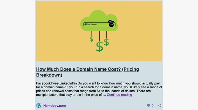 Încorporare card de conținut