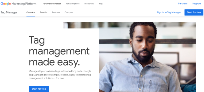 Google Tag Manager website Google Tag Manager website