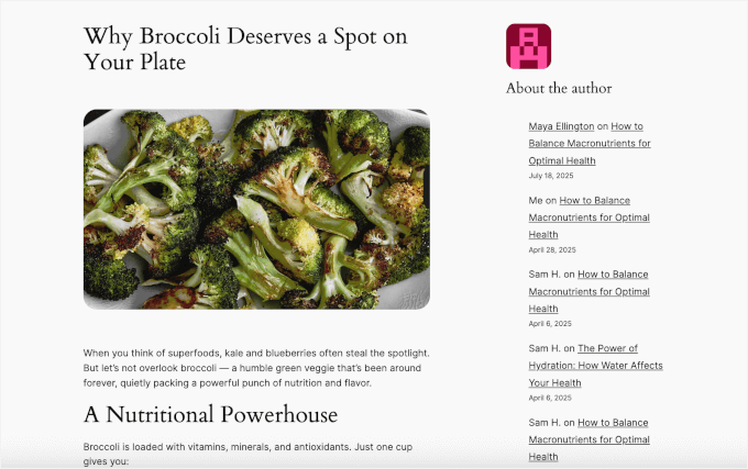 Latest Comments on a page with a sidebar