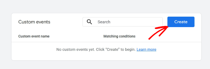Create a new custom event Create a new custom event