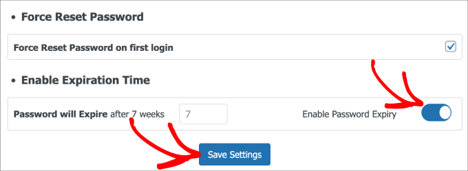 enable password expiry enable password expiry