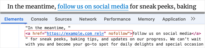 Ispezione degli attributi dei link